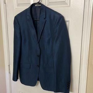 DKNY Men’s Size 38S Blue Jacket Blazer Linen/Wool blend - Slim fit